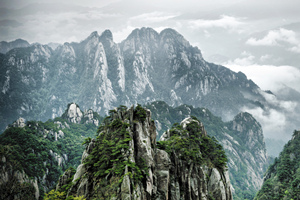 Panorama dei Monti Huangshan