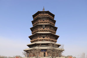 Panorama della Pagoda di Legno Yingxian