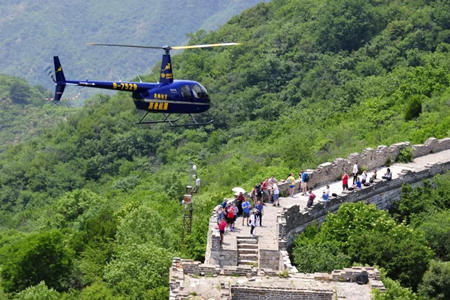Tour Grande Muraglia Cinese di Badaling in Elicottero