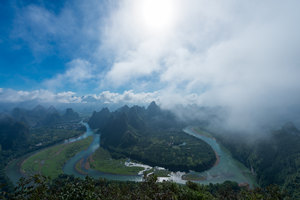 Panorama della Montagna di Laozhai Guilin