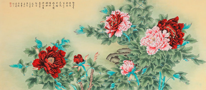 Peoina nella pittura cinese