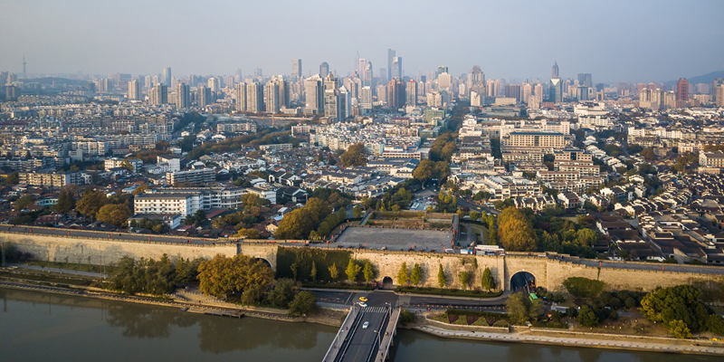 Nanchino vista dalle mura della Porta Sud della Città