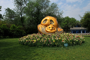 Statua di panda nella base di chengdu