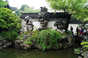 Antica Squisita Roccia di Giada nel Giardino del Mandarino Yu