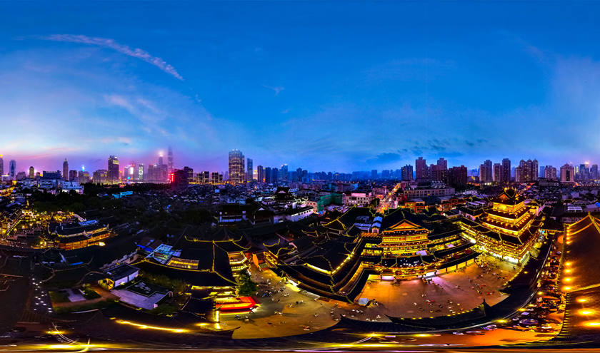 Panorama del Giardino di Yuyuan Shanghai