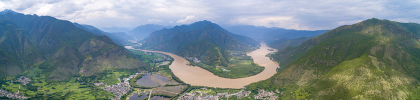 Panorama della Prima ansa del fiume Yangtze